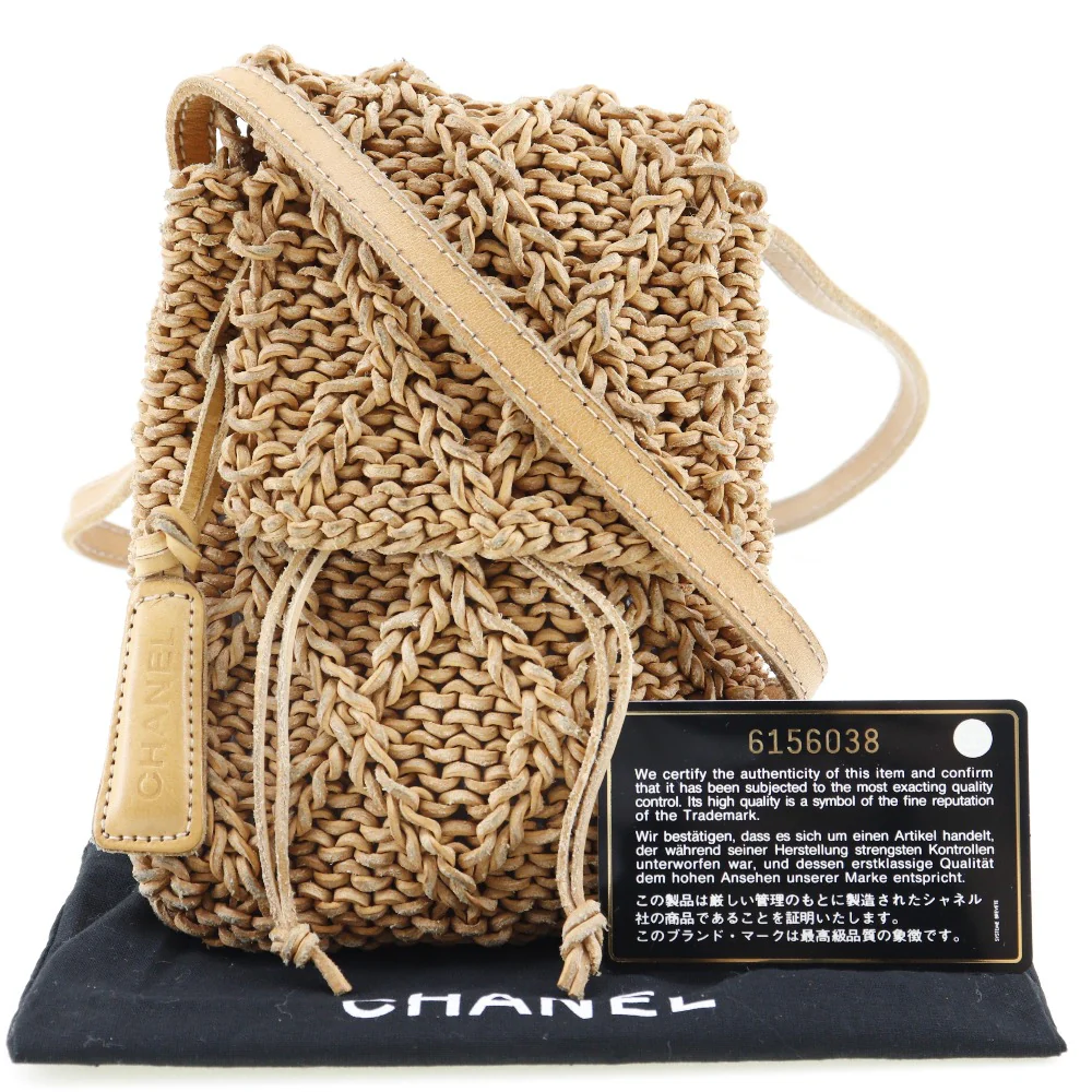 Chanel Leather Braided Shoulder Bag Pochette
