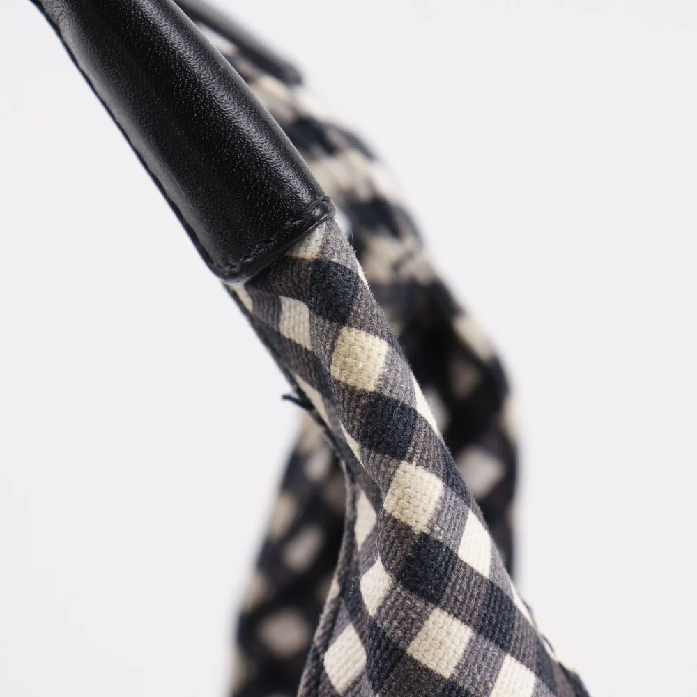 Chanel Gingham Check Canvas Tote Bag