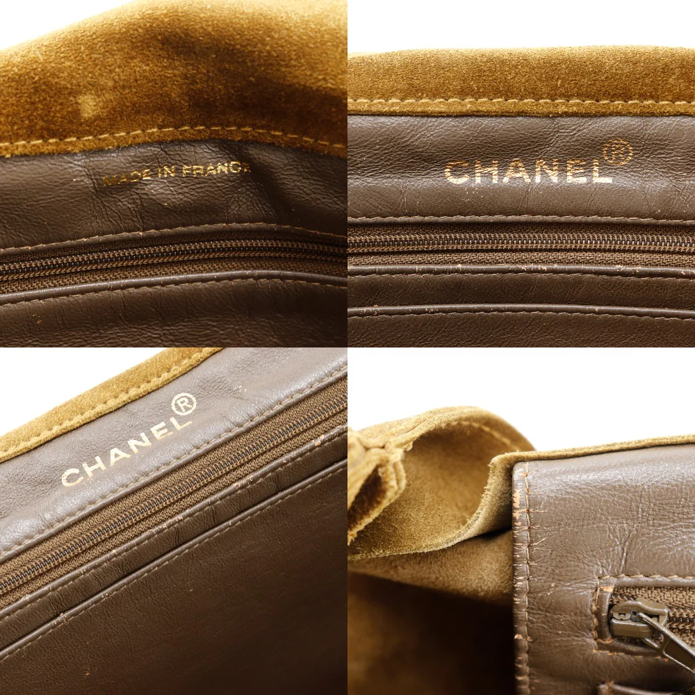 Chanel Suede Handle Logo Tote Bag