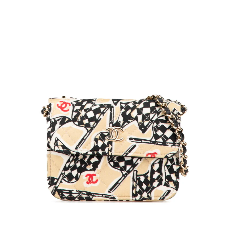 Chanel Matelasse Checker Flag Mini Chain Shoulder Bag