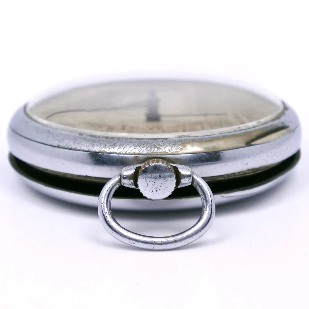 Omega Stainless Steel Pocket Watch Swiss Made
