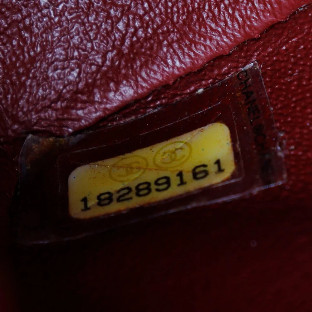 Chanel Lambskin Mini Chain Shoulder Bag Red