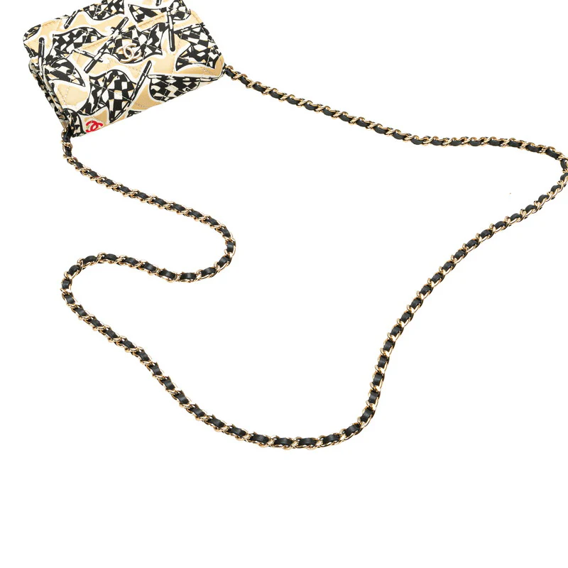 Chanel Canvas Leather Mini Chain Shoulder Bag