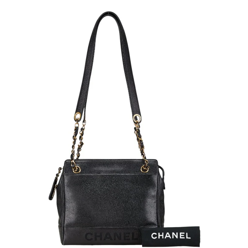 Chanel Caviar Skin Tote Bag Black