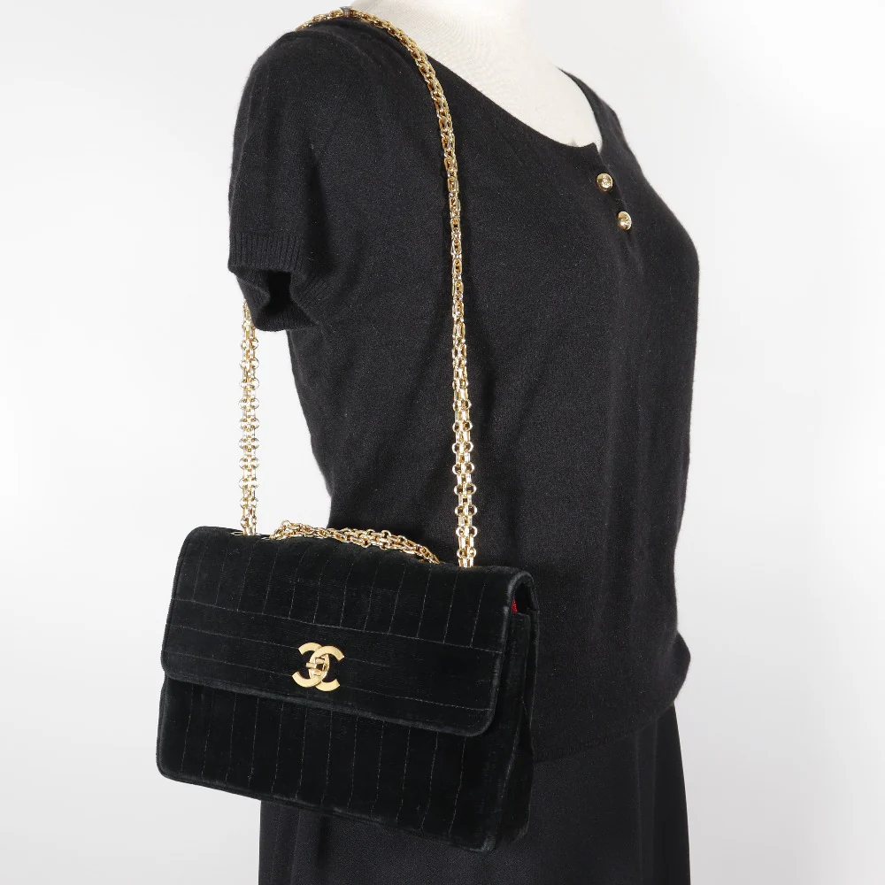 Chanel Velour Chain Shoulder Bag
