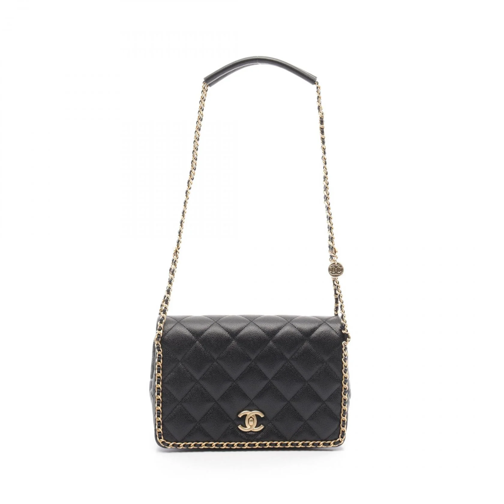 Chanel Leather Matelasse Chain Shoulder Bag