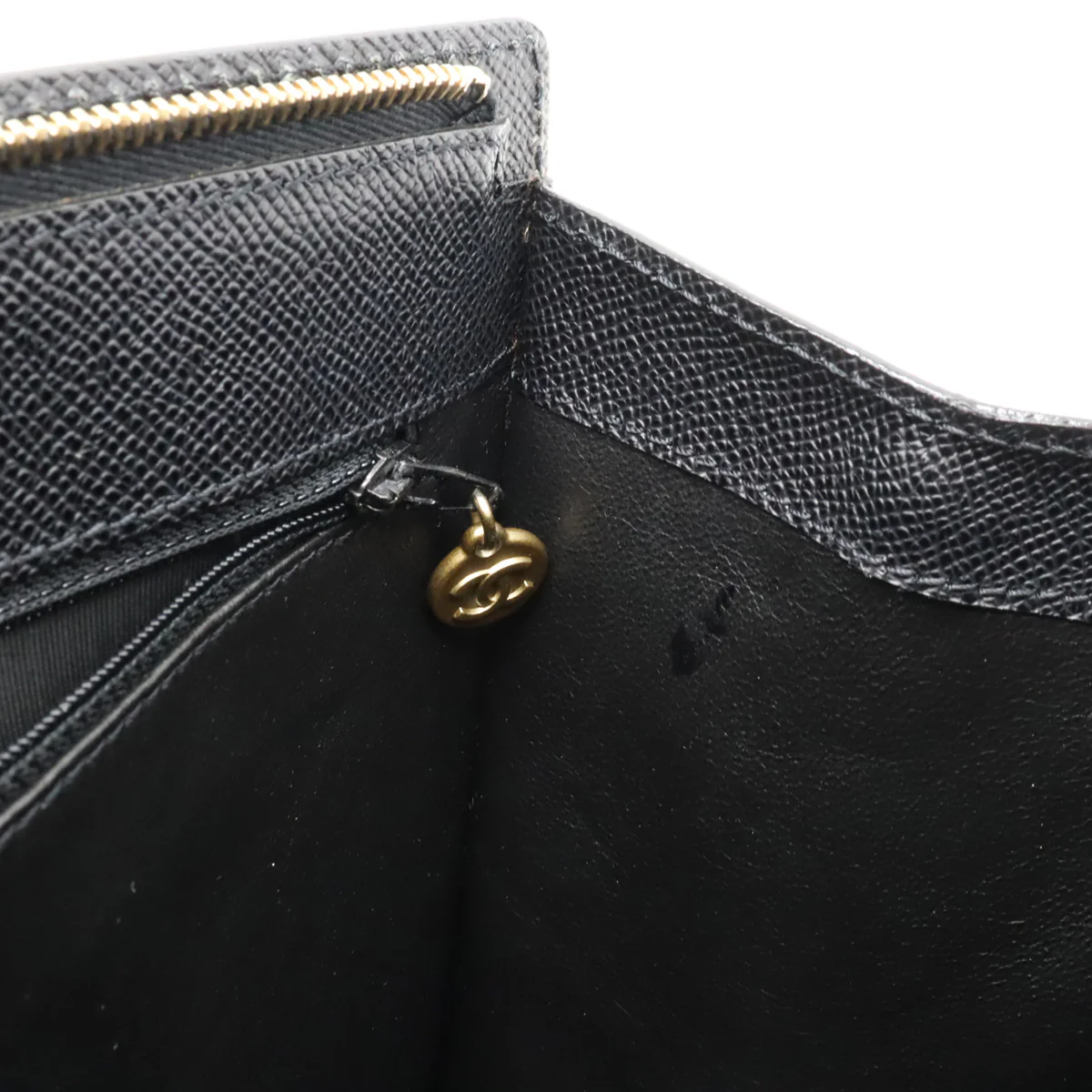 Chanel Caviar Skin Logo Tote Bag Black