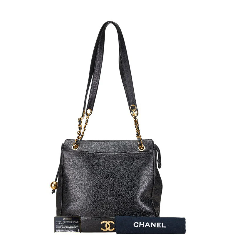 Chanel Caviar Triple Coco Mark Chain Tote