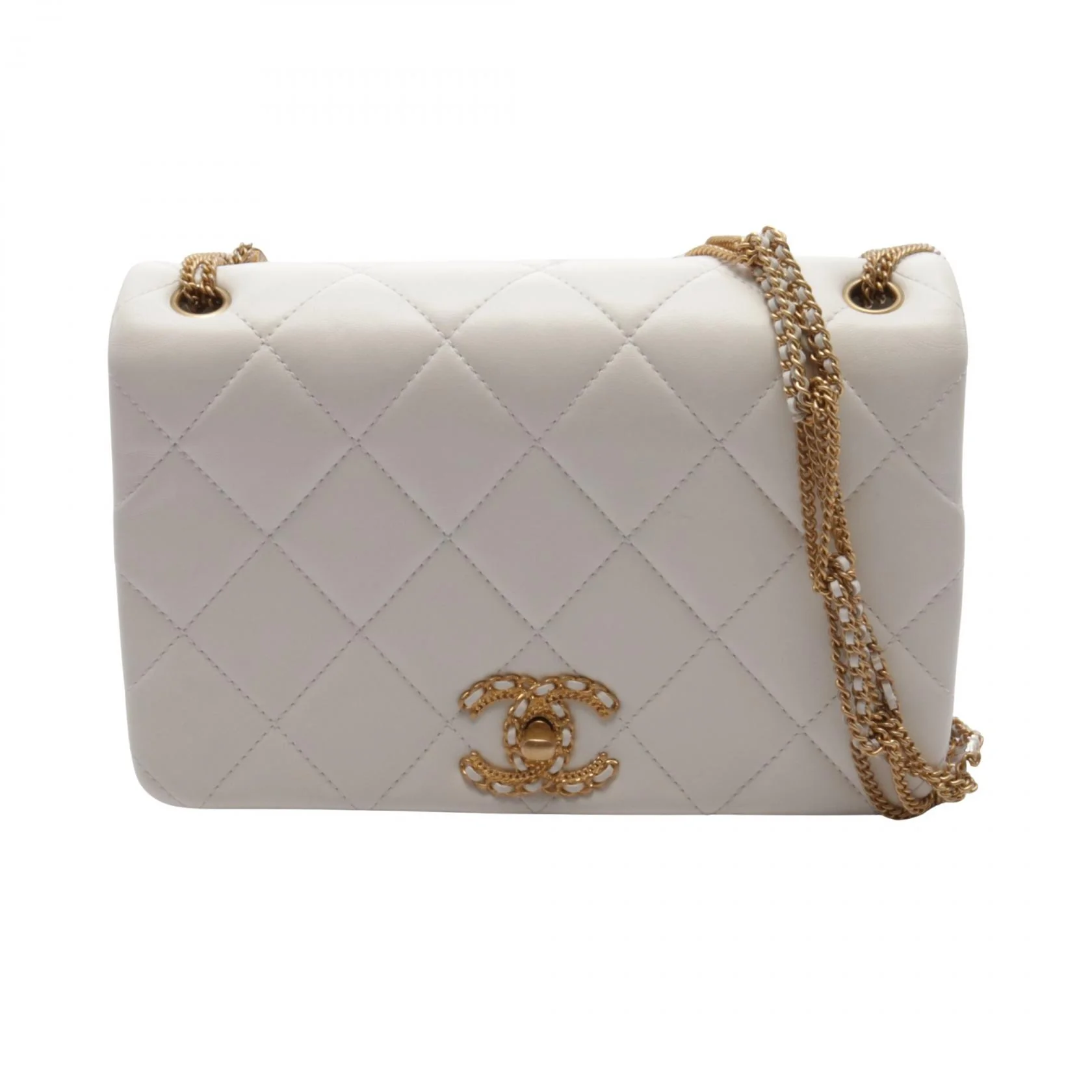 Chanel Lambskin Flap Shoulder Bag AS2976