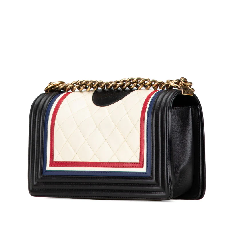 Chanel Boy 25 Lambskin Chain Shoulder Bag