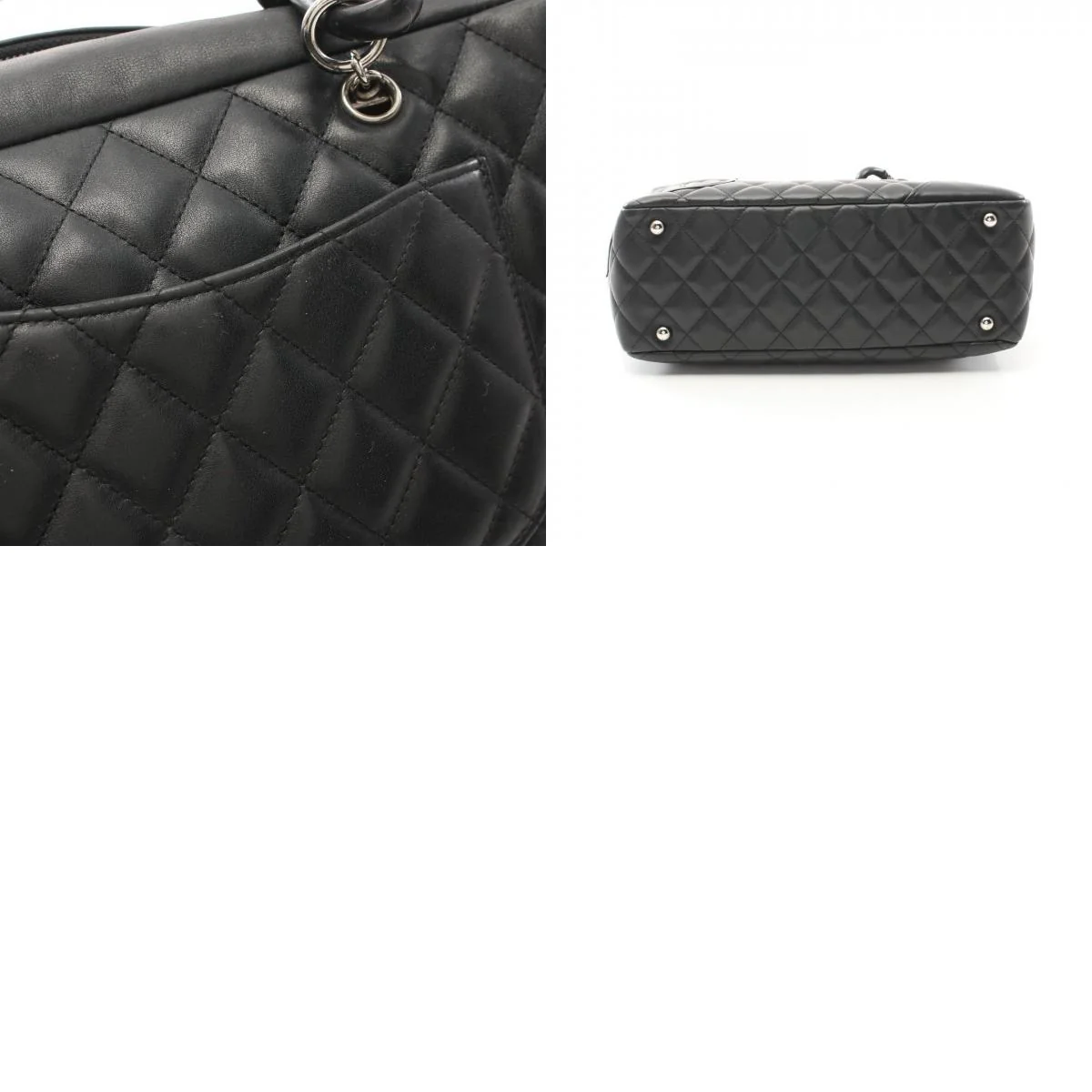 Chanel Cambon Line Leather Bowling Shoulder Bag