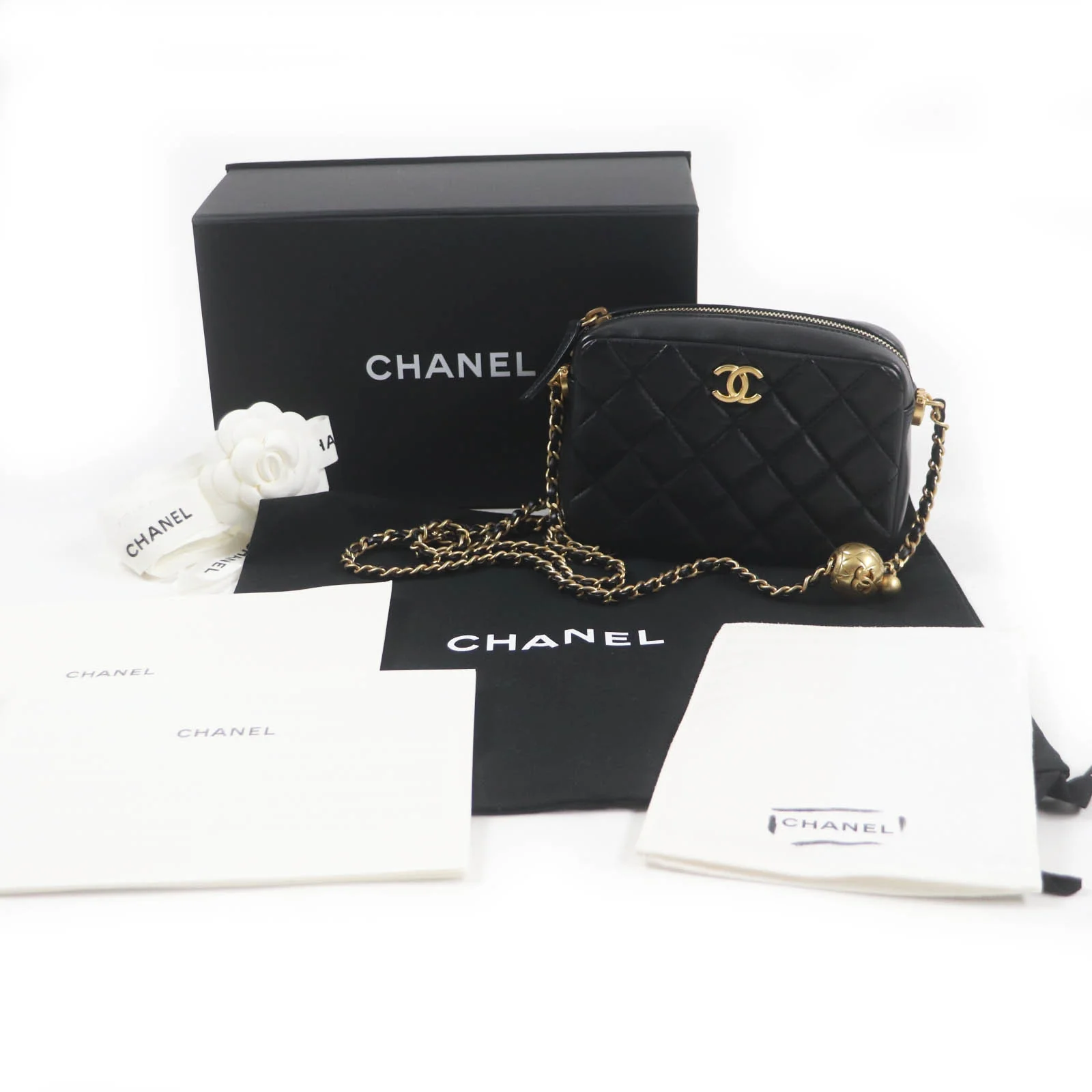 Chanel Lambskin Matrasse Camera Bag AS3258