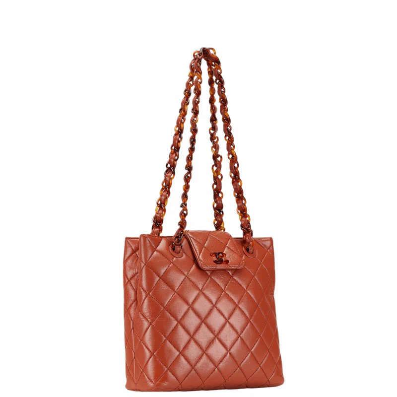 Chanel Matelasse Coco Mark Lambskin Shoulder Bag