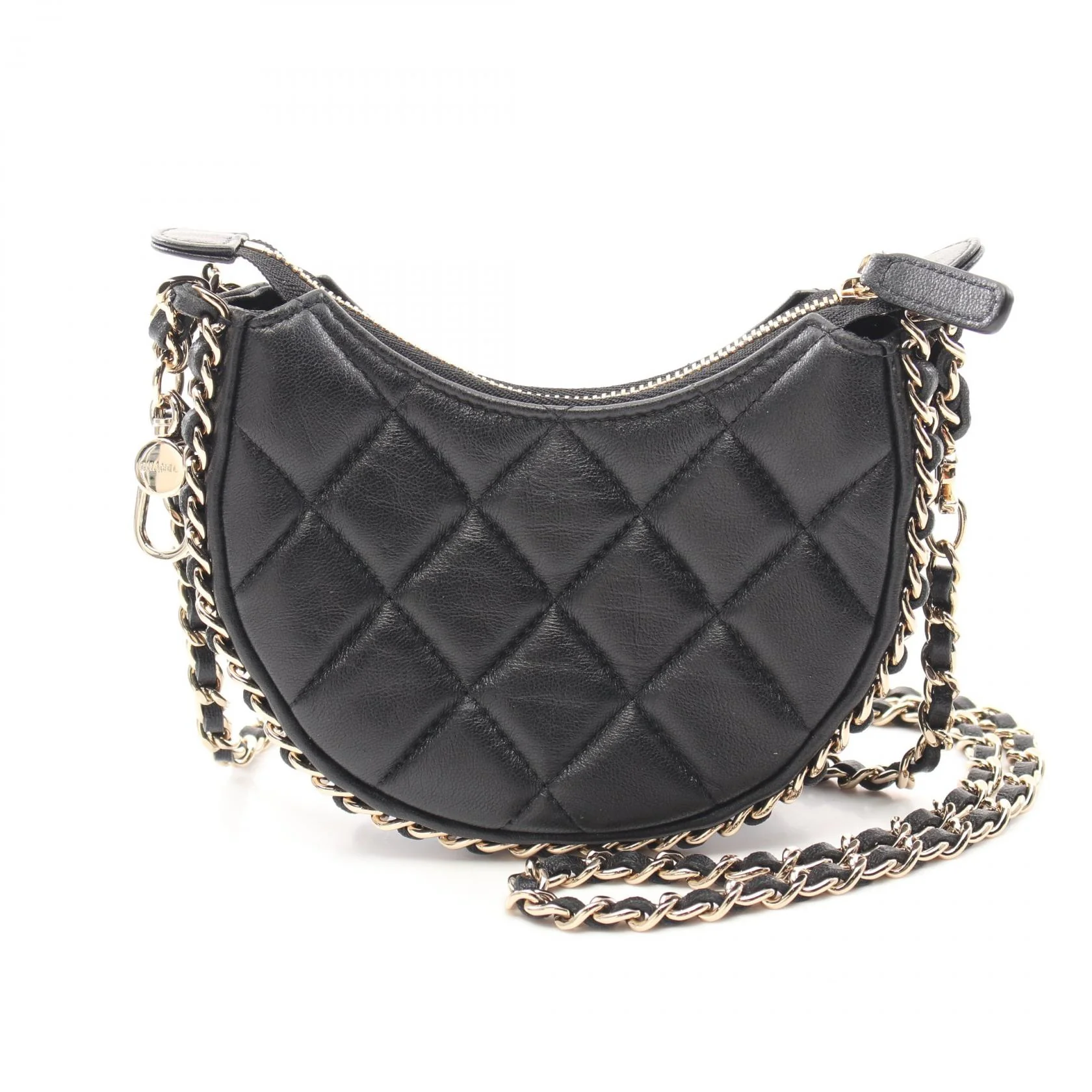 Chanel Lambskin Matelasse Hobo Chain Shoulder Bag