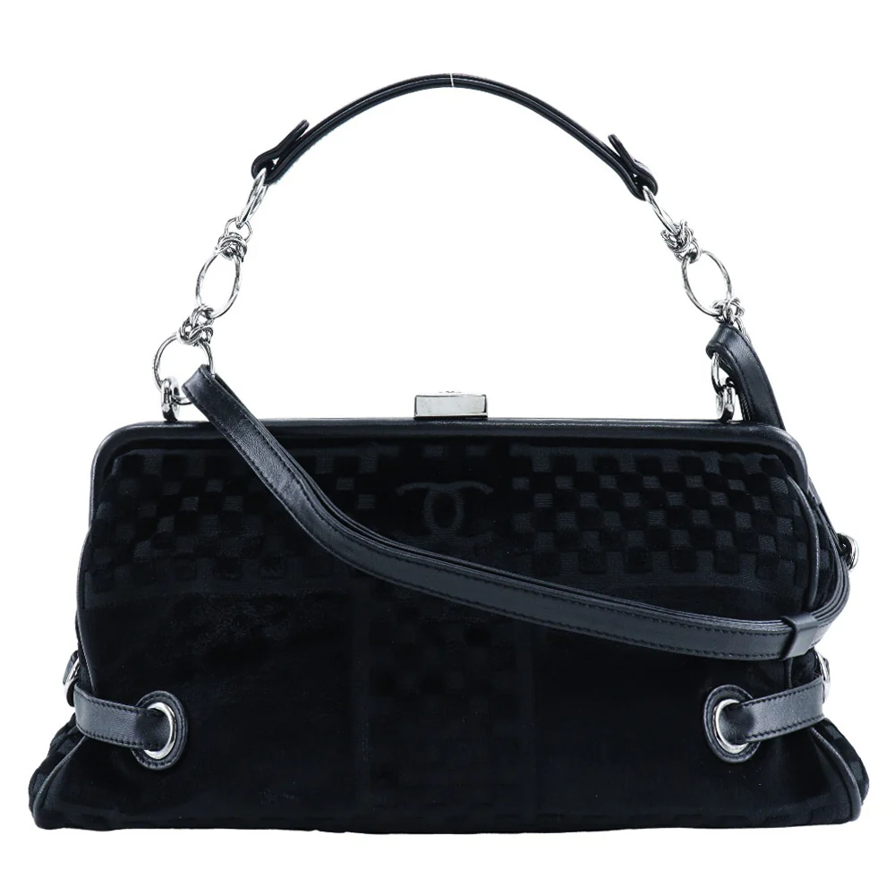 Chanel Velour Chain Shoulder Bag A33096