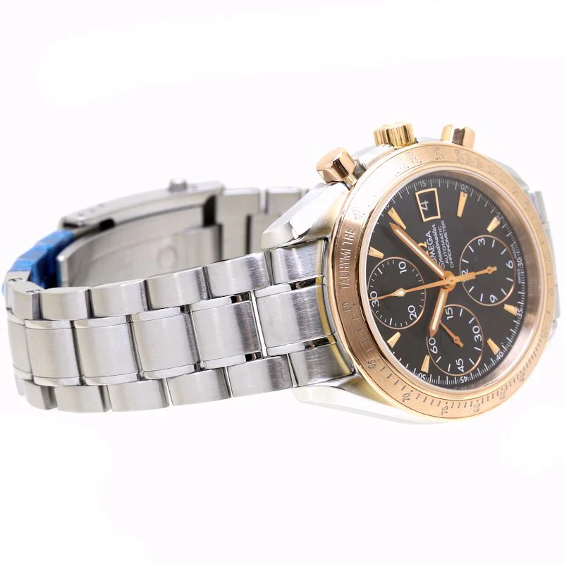 Omega Speedmaster Date Rose Gold Stainless Steel Watch