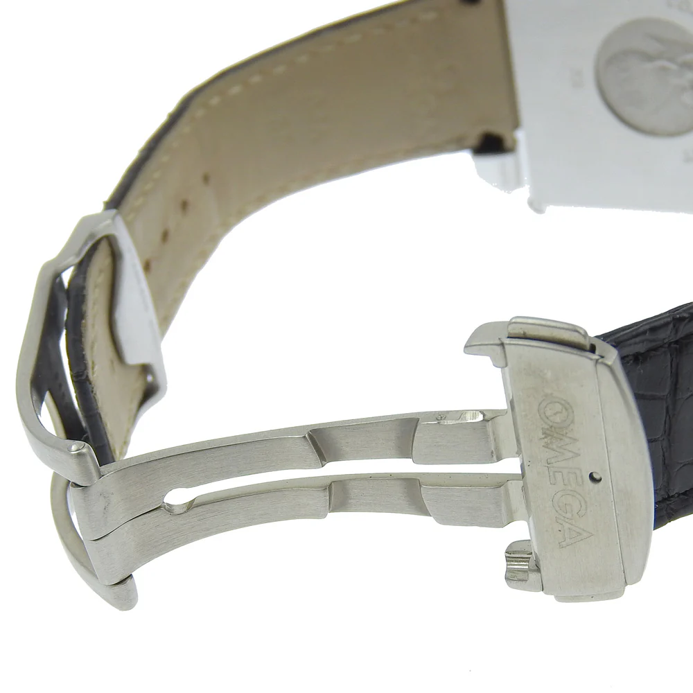 Omega De Ville X2 Co-Axial Watch Stainless Steel Leather