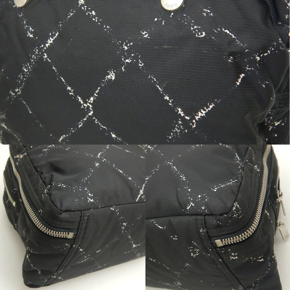 Chanel Nylon Mini Boston Bag Black