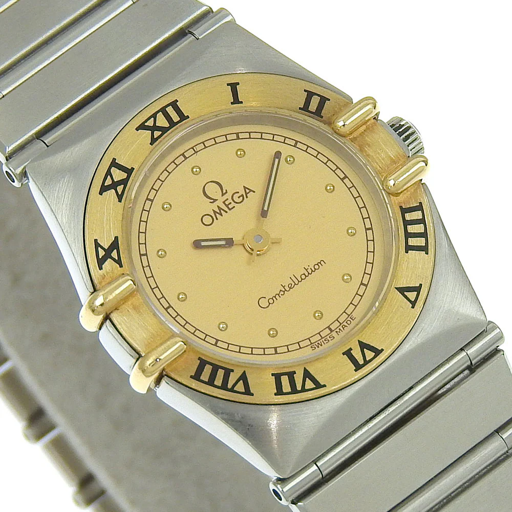 Omega Constellation Quartz Watch Gold Plated Stainless Steel