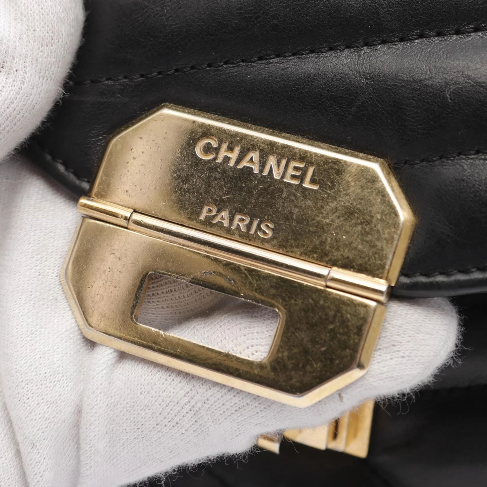 Chanel 2.55 Mademoiselle Shoulder Bag Black