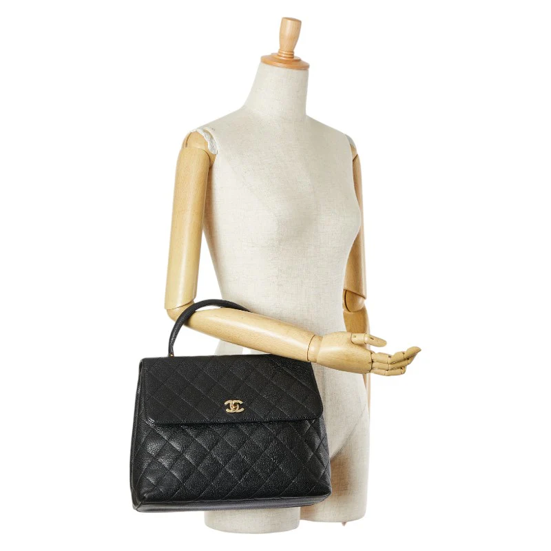 Chanel Caviar Skin Matelasse Coco Mark Handbag