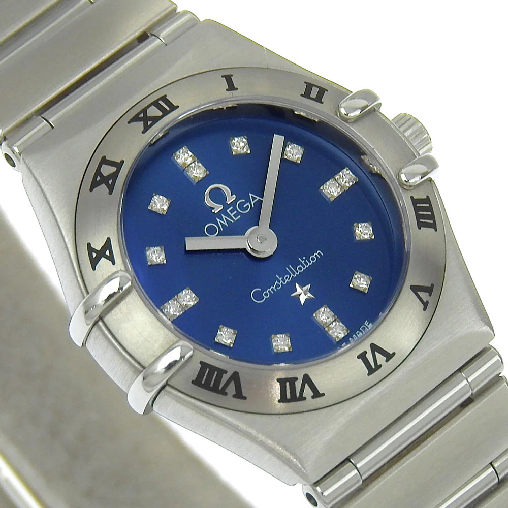 Omega Constellation Mini Quartz Watch Stainless Steel Diamond