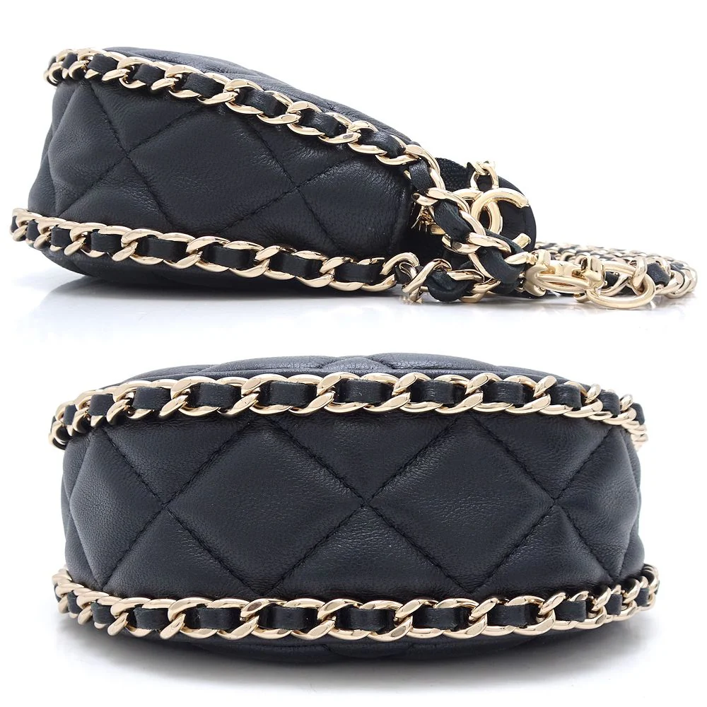 Chanel Small Hobo Shoulder Bag Black