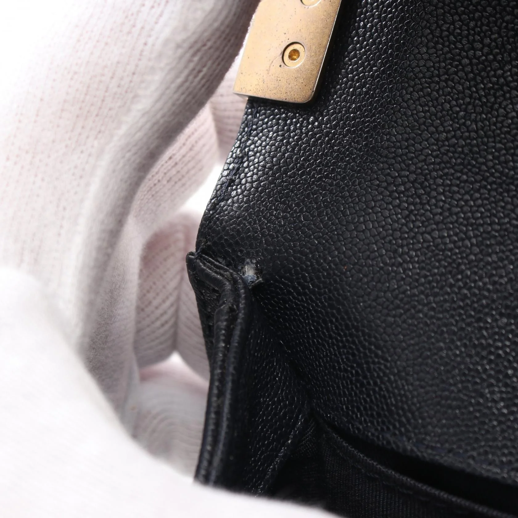 Chanel Boy Small Leather Shoulder Bag Navy