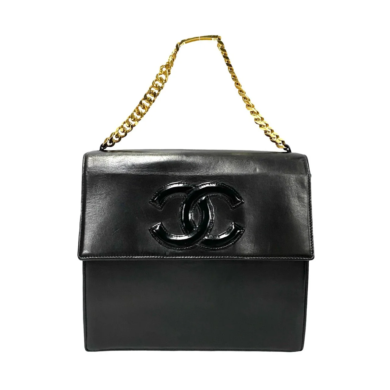 Chanel Vintage Lambskin Leather Chain Handbag