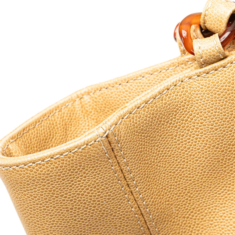 Chanel Caviar Skin Chain Tote Bag