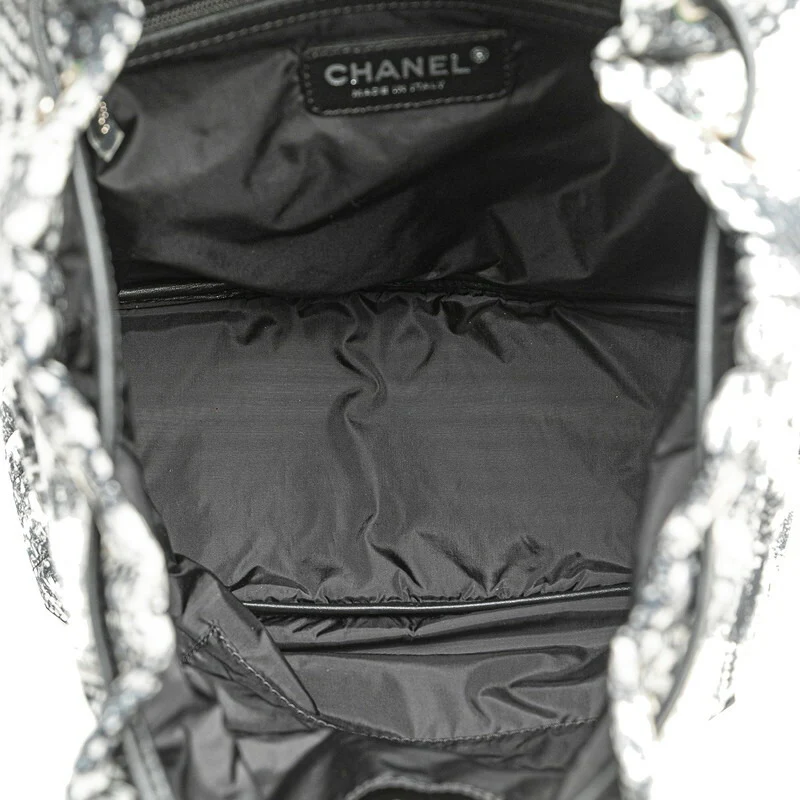Chanel Nylon Leather Tweed Print Backpack