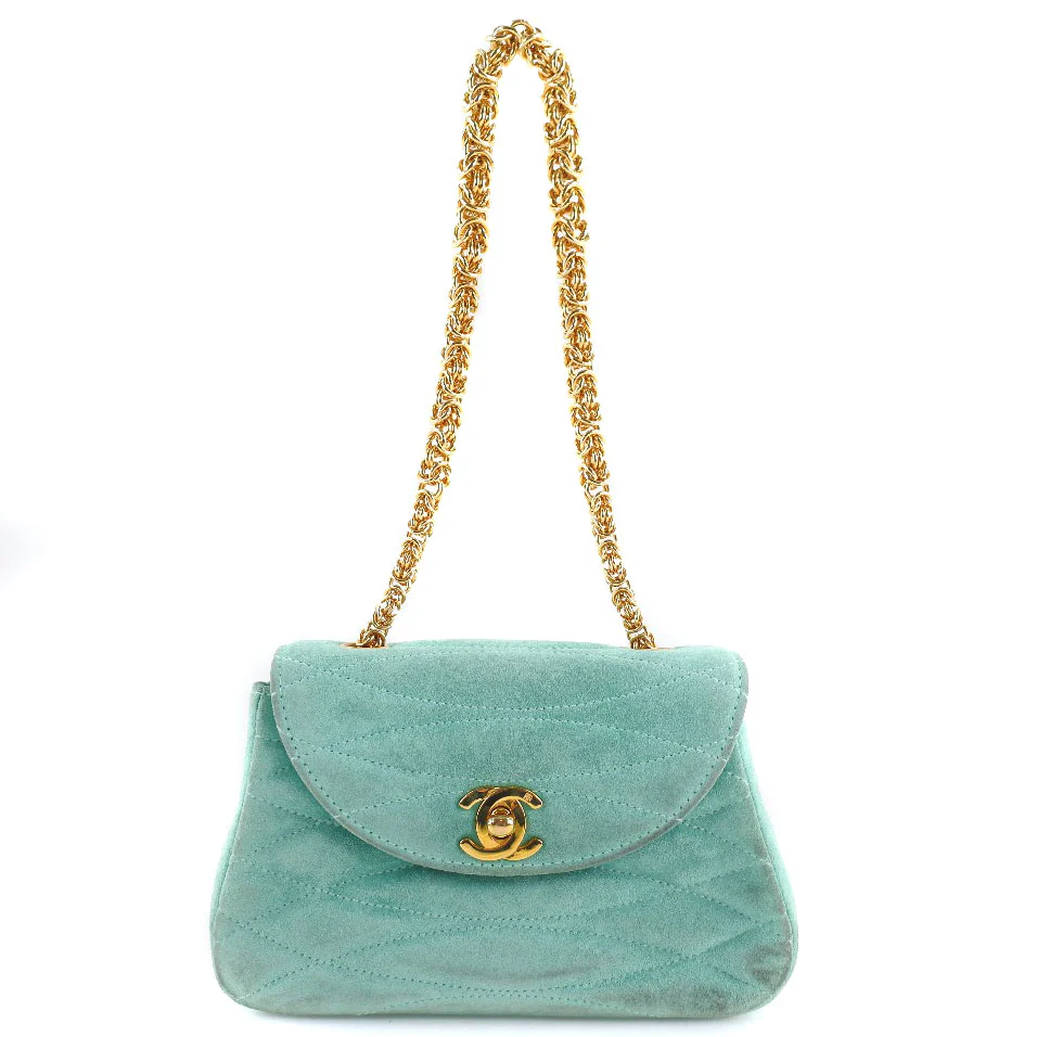 Chanel Suede Chain Handbag Vintage