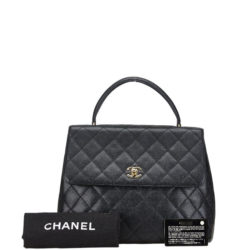 Chanel Caviar Skin Matelasse Coco Mark Handbag