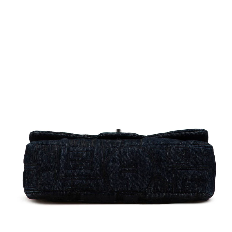 Chanel Denim Perfume Embroidery Chain Shoulder Bag A91101