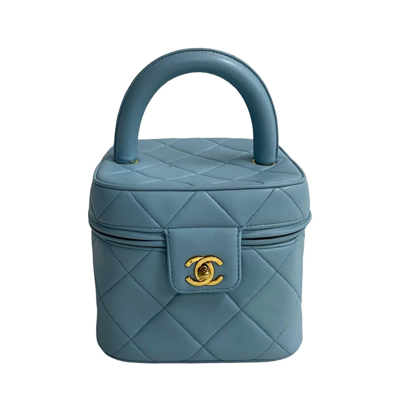 Chanel Lambskin Matelasse Coco Handbag Vanity