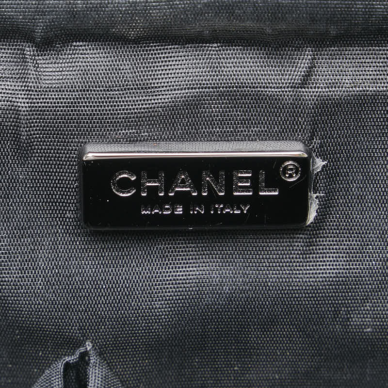 Chanel Tweed Leather Chain Vanity Handbag