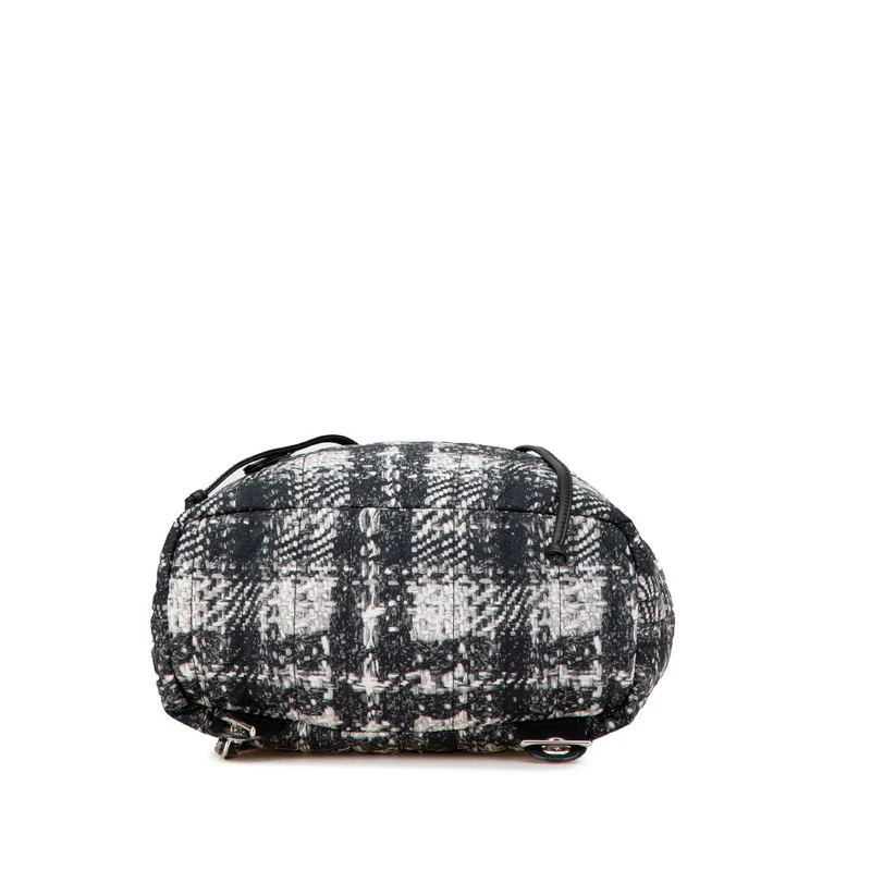 Chanel Nylon Leather Tweed Print Backpack
