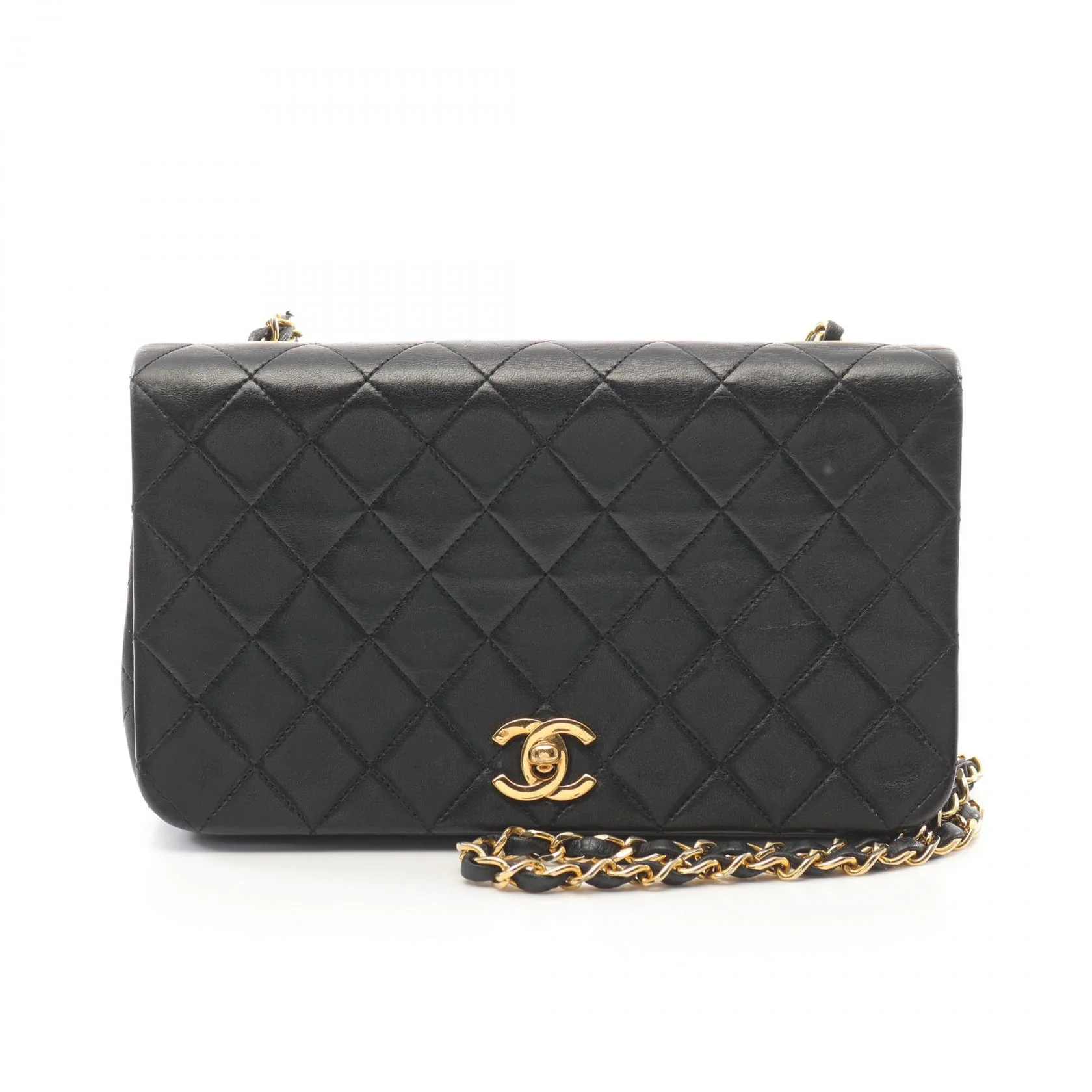 Chanel Lambskin Full Flap Shoulder Bag A02500