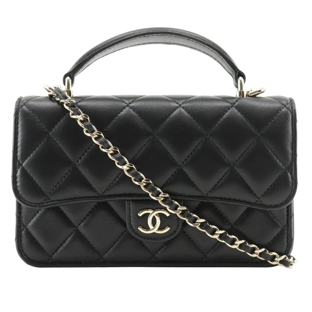 Chanel Lambskin 2WAY Mini Chain Shoulder Bag AP3226