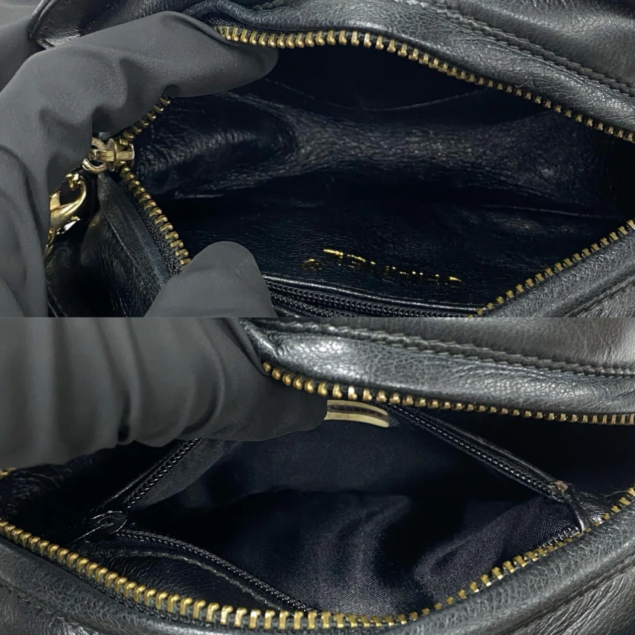 Chanel Lambskin Coco Mark Tassel Mini Shoulder Bag Black