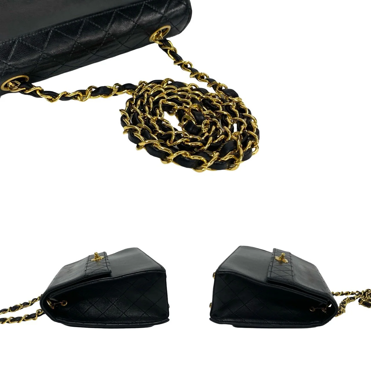 Chanel Matelasse Chain Shoulder Bag Black