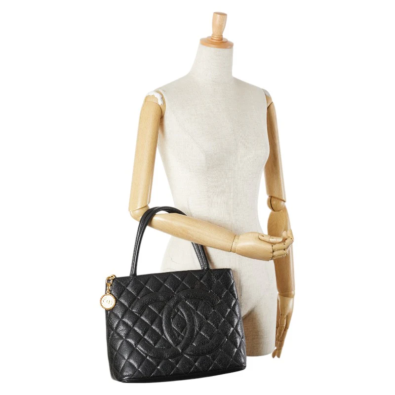 Chanel Caviar Skin Matelasse Coco Mark Tote