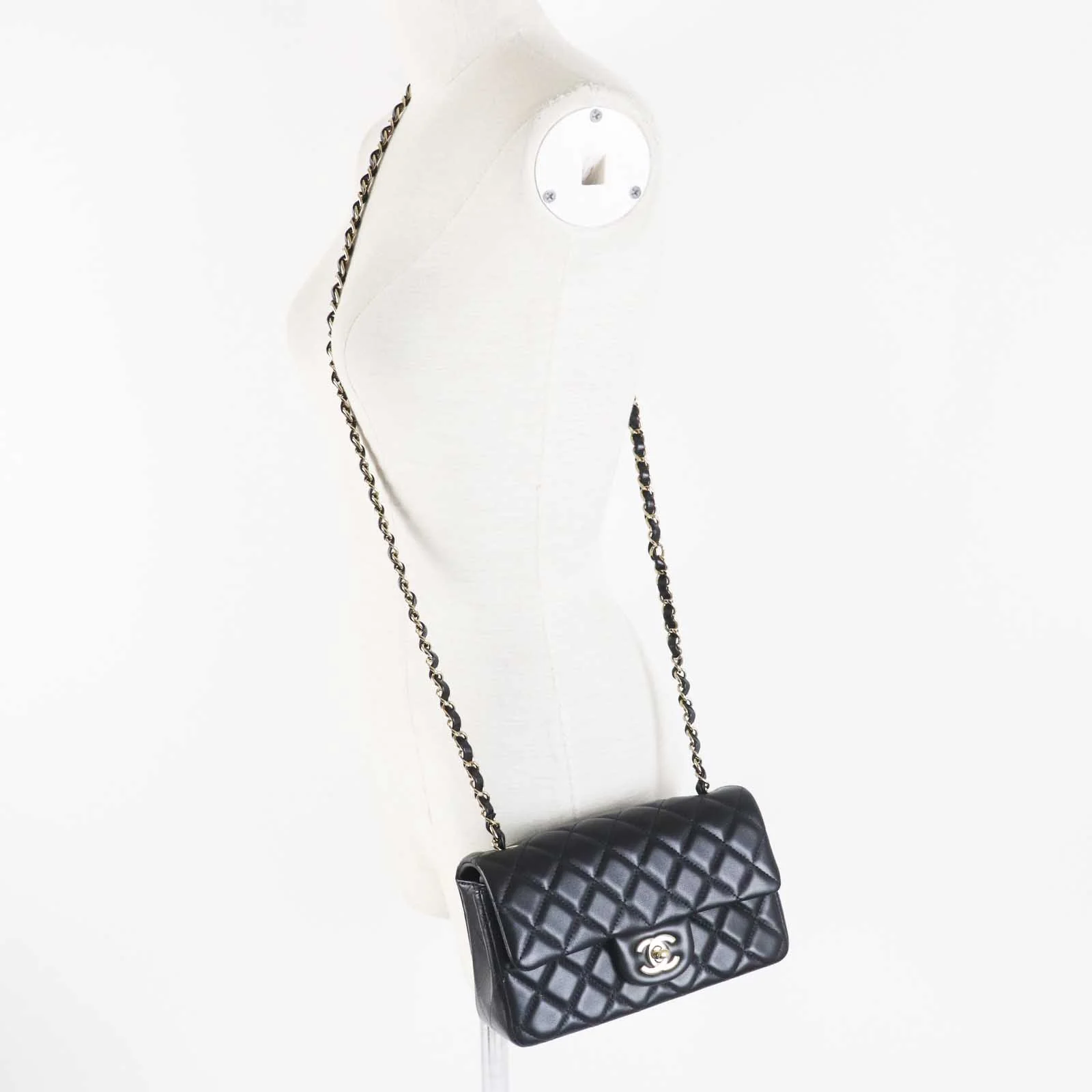 Chanel Mini Matelasse Chain Bag Black