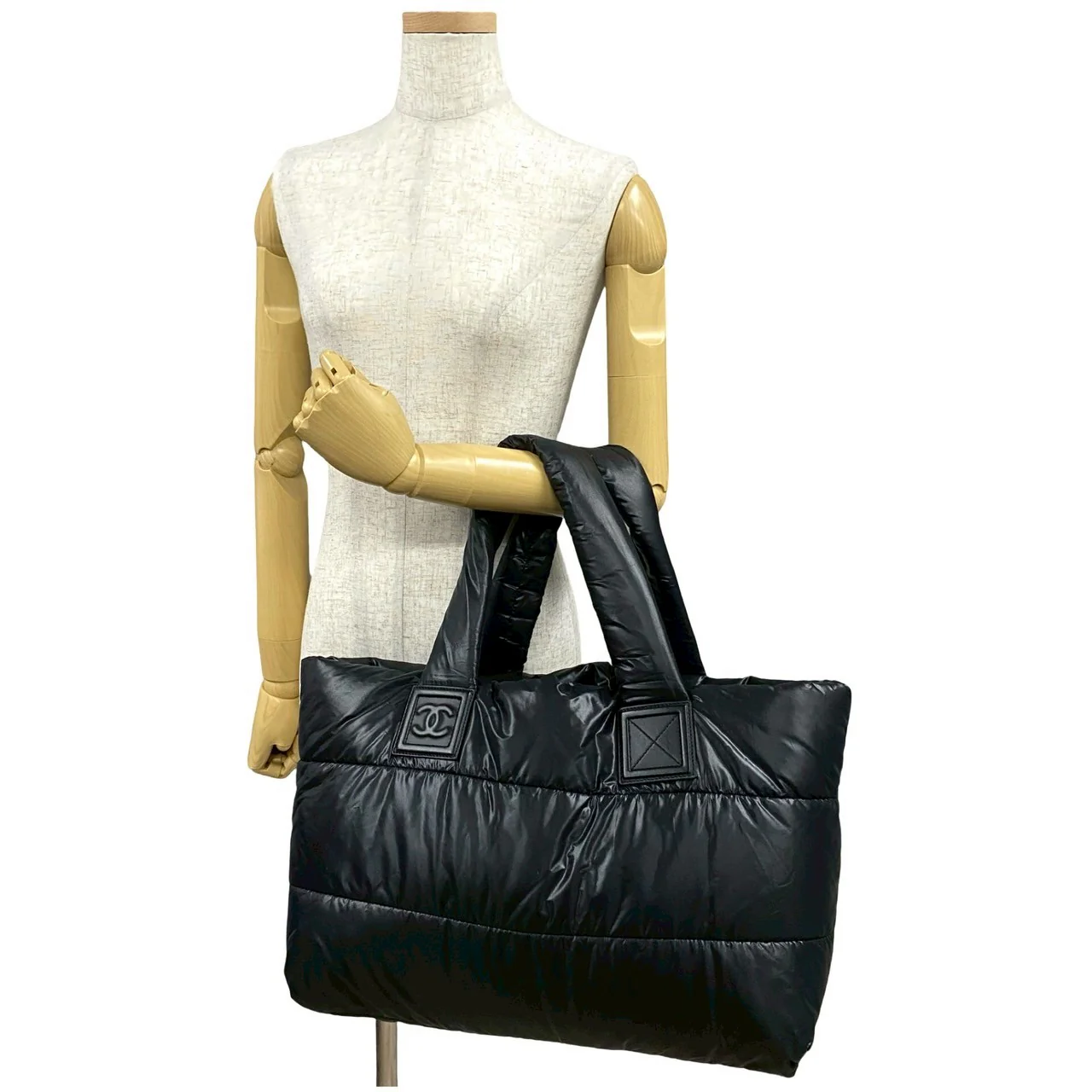 Chanel Nylon Coco Cocoon Tote Bag Black