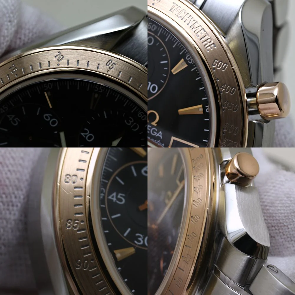 Omega Speedmaster Date Rose Gold Stainless Steel Watch