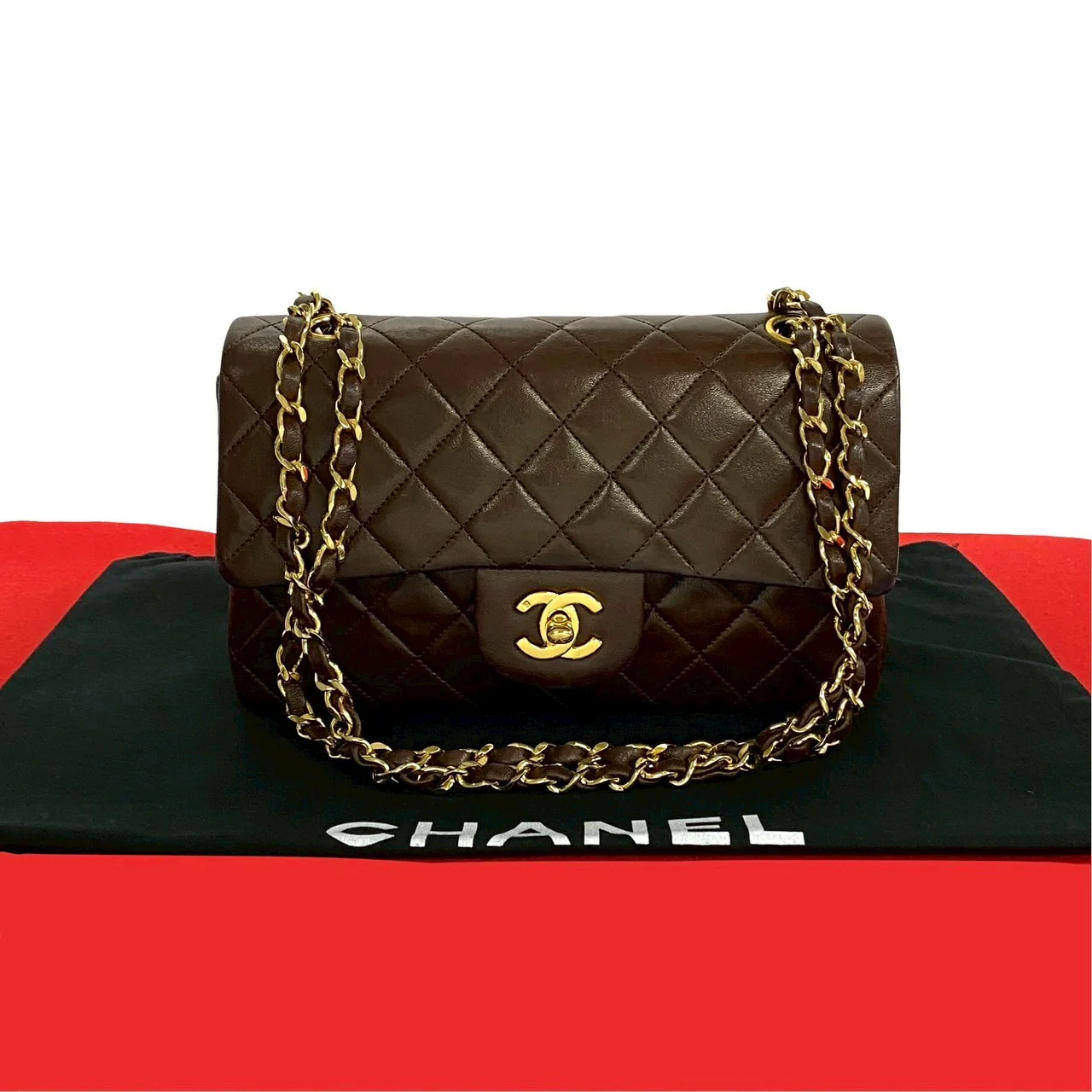 Chanel Lambskin W Flap 23 Matelasse Chain Shoulder Bag