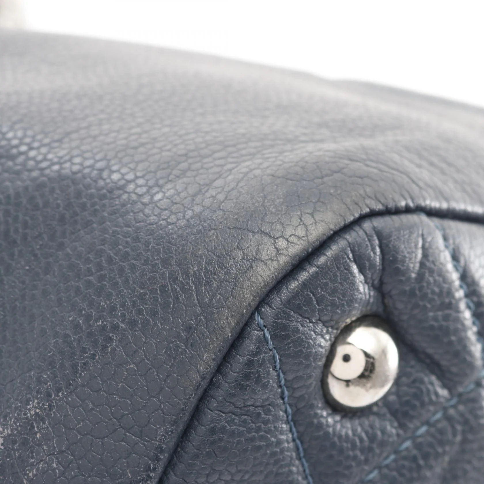 Chanel Matelasse Coco Mark Tote Bag Navy
