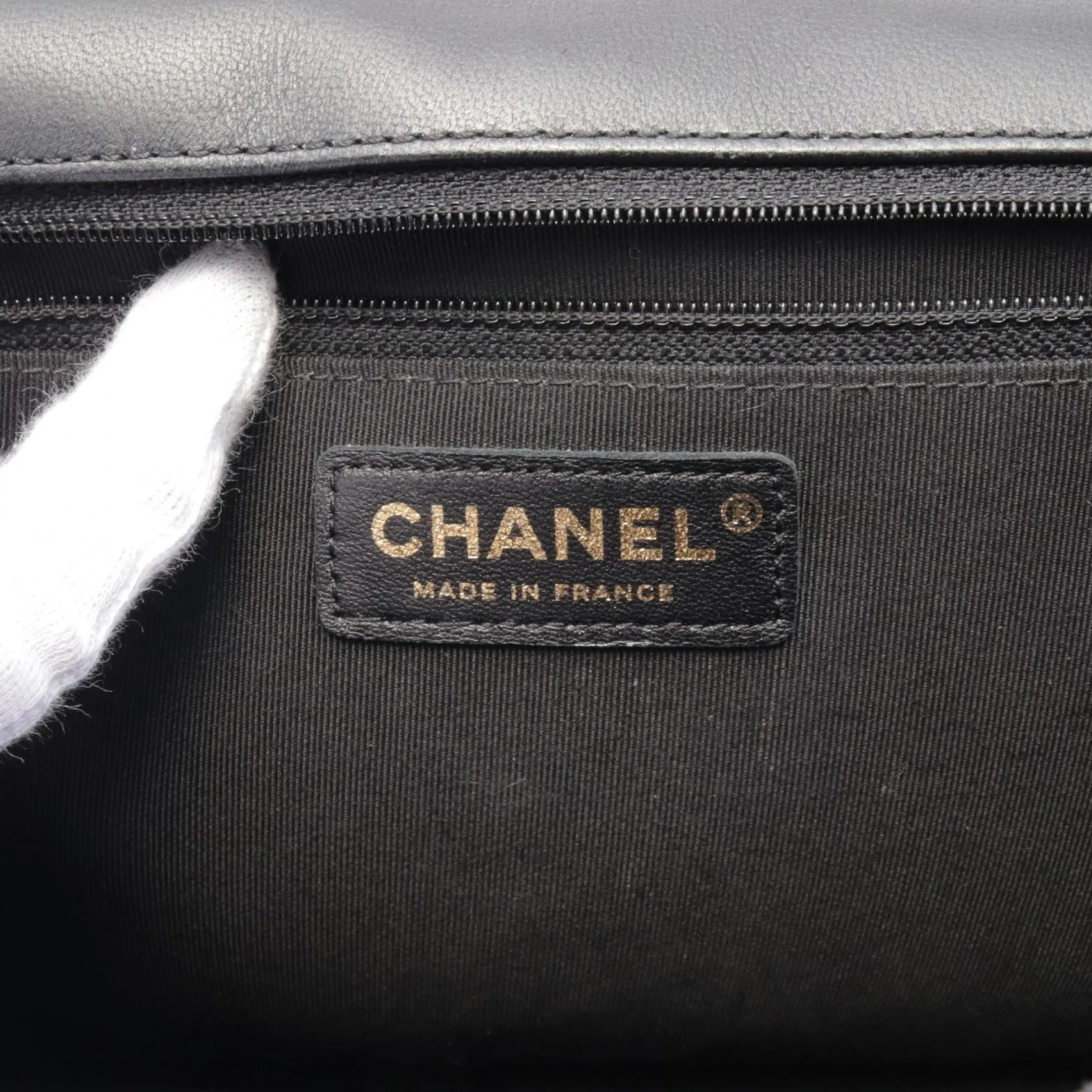 Chanel Chevron V-Stitch Lambskin Shoulder Bag