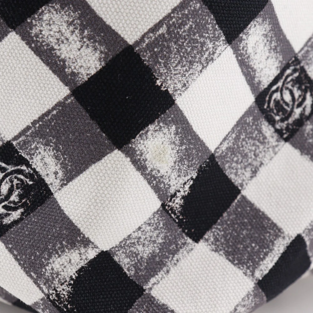 Chanel Gingham Check Canvas Tote Bag