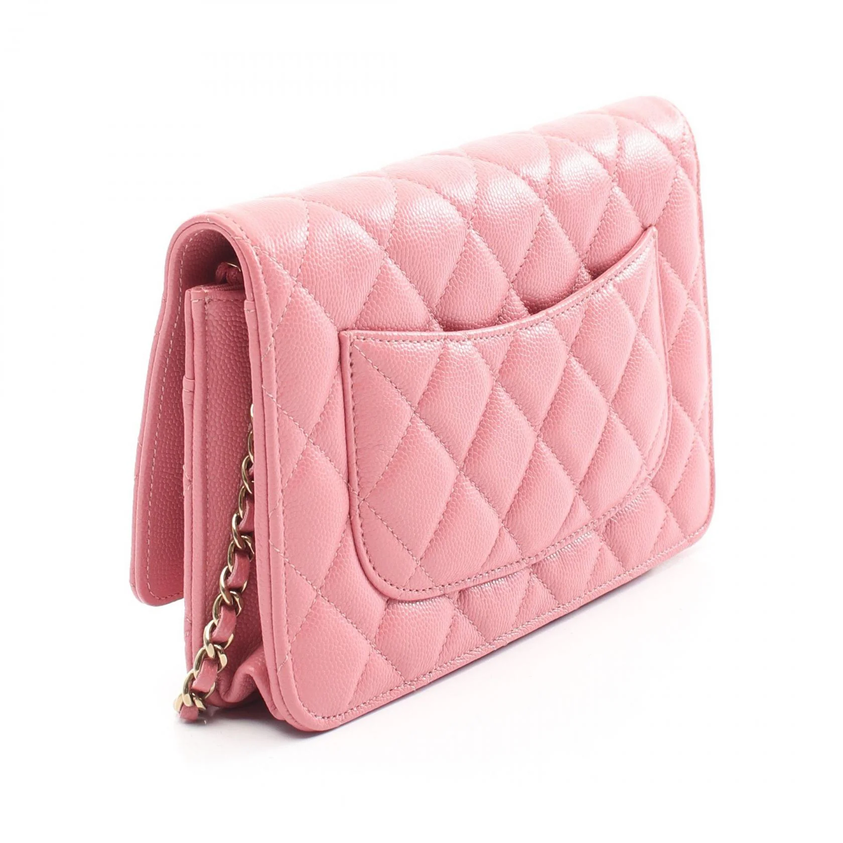 Chanel Caviar Skin Matelasse Shoulder Bag Pink